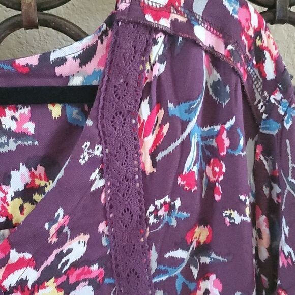 VERA BRADLEY Floral Trapeze Tunic - Size Large - Picture 3 of 7